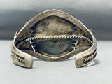 Authentic Vintage Native American Navajo Petrified Wood Sterling Silver Bracelet-Nativo Arts