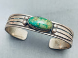 Superior Vintage Native American Navajo Royston Turquoise Sterling Silver Bracelet-Nativo Arts