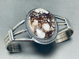 Larson Lee Native American Navajo Wildhorse Sterling Silver Bracelet-Nativo Arts