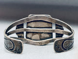 Early 1900's Vintage Native American Navajo Cerrillos Turquoise Sterling Silver Bracelet-Nativo Arts