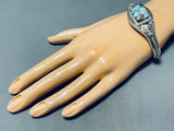 Aaron Toadlena Native American Navajo 8 Turquoise Sterling Silver Bracelet-Nativo Arts