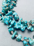One Of The Best Old Kingman Turquoise Nugget Heishi Necklace Old-Nativo Arts