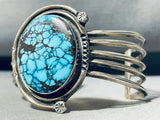 Real Blue Warrior Turquoise Mine!! Vintage Native American Navajo Sterling Silver Bracelet-Nativo Arts