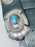 376 Grams Vintage Native American Navajo Turquoise Sterling Silver Concho Belt Old-Nativo Arts