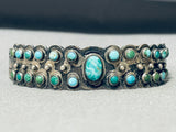 Early 1900's Vintage Navajo Cerrillos Turquoise Sterling Silver Bracelet-Nativo Arts