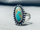 Exquisite Vintage Native American Navajo Royston Turquoise Sterling Silver Ring-Nativo Arts