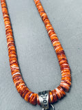 Noteworthy Vintage Native American Zuni Spiny Oyster & Turquoise Sterling Silver Necklace-Nativo Arts