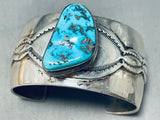 Important Vintage Native American Navajo Turquoise Sterling Silver Bracelet-Nativo Arts