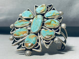 One Of Most Unique Evr Vintage Native American Navajo Royston Turquoise Sterling Silver Bracelet-Nativo Arts