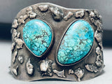 Rare Birdeye Mine!! Vintage Native American Navajo Turquoise Sterling Silver Bracelet-Nativo Arts