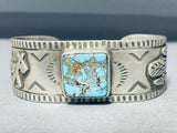 Snake &animal Vintage Native American Navajo Spiderweb Turquoise Sterling Silver Bracelet-Nativo Arts