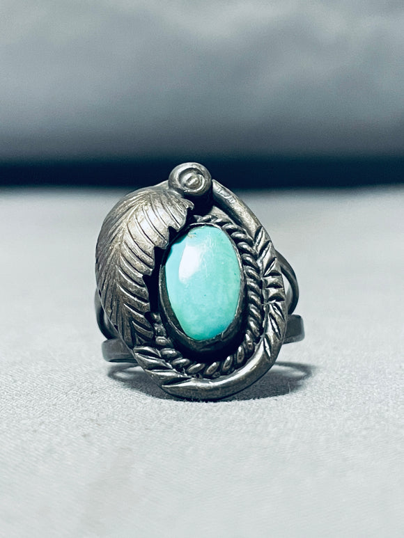 Captivating Vintage Native American Navajo Royston Turquoise Sterling Silver Ring-Nativo Arts