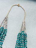 Dropdead Gorgeous Vintage Navajo Royston Turquoise Heishi Necklace-Nativo Arts