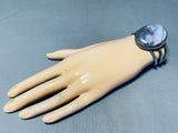 Purple Dream Agate!! Rare Vintage Native American Navajo Sterling Silver Bracelet Old-Nativo Arts