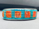 7.5 Inch Wrist One Of Best Vintage Inlay Turquoise Sterling Silver Bracelet-Nativo Arts