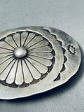 Handmade By Native American Navajo Artist, Richard Exceptional Concho Sterling Silver Buckle