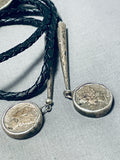 Unique Vintage Native American Navajo Coins Sterling Silver Bolo-Nativo Arts