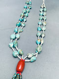 One Of The Most Beautiful Vintage Navajo Turquoise Jacla Necklace Old-Nativo Arts