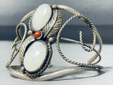 Fascinating Vintage Native American Navajo Mother Of Pearl Sterling Silver Bracelet-Nativo Arts