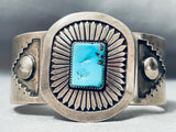 Keoni Famly Vintage Native American Navajo Turquoise Sterling Silver Concho Bracelet