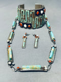 One Of The Best Ever Vintage Native American Navajo Turquoise Sterling Silver Bracelet Necklace-Nativo Arts