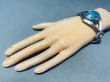 Rare Fox Turquoise Vintage Native American Navajo Sterling Silver Bracelet-Nativo Arts