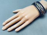 One Of The Most Intricate Vintage Southwest Sterling Silver Bracelet-Nativo Arts