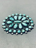Superb Vintage Native American Navajo Turquoise Sterling Silver Pin-Nativo Arts
