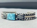Native American Important Dave Reeves Rare Turquoise Mine Vintage Sterling Silver Bracelet-Nativo Arts