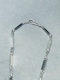Maiden Of Turquoise Native American Navajo Inlay Sterling Silver Kachina Necklace-Nativo Arts