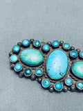 Early 1900's Vintage Native American Navajo Turquoise Satellite Sterling Silver Pin Old-Nativo Arts