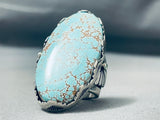 Jerman Vandever Vintage Native American Navajo #8 Turquoise Sterling Silver Ring 30 G-Nativo Arts