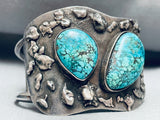 Rare Birdeye Mine!! Vintage Native American Navajo Turquoise Sterling Silver Bracelet-Nativo Arts