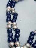 One Of The Most Fab Vintage Native American Navajo Amethyst Sterling Silver Necklace-Nativo Arts