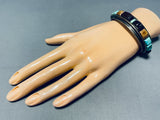 Contemporist Vintage Native American Navajo Ironwood Inlay Sterling Silver Bracelet-Nativo Arts