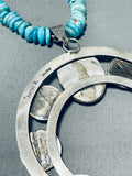 Mind-blowing Navajo/ Sioux Turquoise & Usa Coin Sterling Silver Necklace