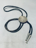 Cool Native American Navajo Silver Dollar Bolo Vintage Coin Sterling Silver Bolo Tie-Nativo Arts
