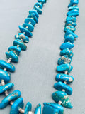 Blue Gem Beauty Vintage Navajo Turquoise Heishi Necklace Old-Nativo Arts