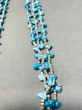Exceptional Vintage Native American Navajo Kingman Turquoise & Heishi Necklace-Nativo Arts