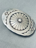Handmade By Native American Navajo Artist, Richard Exceptional Concho Sterling Silver Buckle