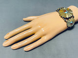 One Of The Most Beautiful Vintage Native American Zuni Inlay Sterling Silver Bracelet-Nativo Arts