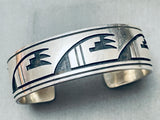 One Of The Best Vintage Hopi Wave Sterling Silver Bracelet-Nativo Arts
