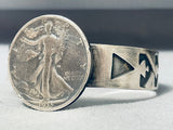 Outstanding Vintage Native American Navajo Sterling Silver Half Dollar Bracelet-Nativo Arts