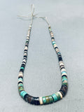 Very Old And Rare Vintage Santo Domingo Turquoise Heishi Necklace-Nativo Arts