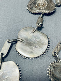 One Of The Most Unique Vintage Native American Navajo Sterling Silver Flower Necklace Old-Nativo Arts