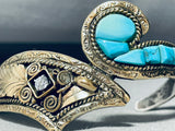 Elevated Workmanship Vintage Native American Navajo Turquoise Sterling Silver Bracelet-Nativo Arts