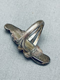 Swirling Leaf Works Vintage Native American Navajo Sterling Silver Ring-Nativo Arts