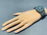 One Of The Oldest Vintage Native American Zuni Turquoise Sterling Silver Bracelet-Nativo Arts