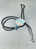 Hot Air Balloon!! Vintage Native American Navajo Turquoise Sterling Silver Bolo Tie-Nativo Arts