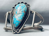 One Of The Best Vintage Native American Navajo Gilbert Turquoise Sterling Silver Bracelet
